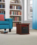 Duraflame 9HM9273-W500 Livingston Portable Electric Infrared Quartz Heater, Walnut Brown