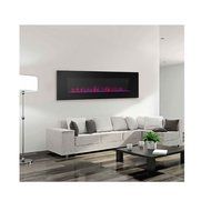 Contemporary Electric Fireplace Black 50" Wall Mount Heater Multicolor flame Most Sold Item