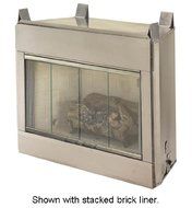 Natural Gas Outdoor Fireplace with Herringbone Brick - 36"