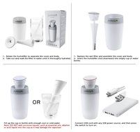 pureGLO 250ML Ultrasonic Cool Mist Humidifier &ndash; Mini USB Travel Air Humidifier Purifier &ndash; Portable Small Quiet... N4