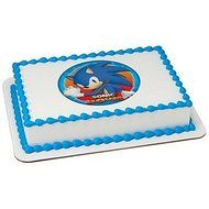 8&quot; Round - Sonic The Hedgehog Birthday - Edible Cake/Cupcake Party Topper!!!