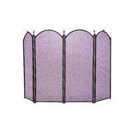 HOMEBASIX S41010BK-C3L 4-Panel Fire Screen, Black