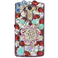 Spritech(TM) Clear Hard Bling Phone Case for LG G Stylo 2 LS775/LG Stylus 2 K520,Handmade Gold Crystal Flower... N23