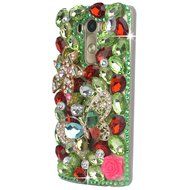 Spritech(TM) Clear Hard Bling Phone Case for LG G Stylo 2 LS775/LG Stylus 2 K520,Handmade Gold Crystal Flower... N27