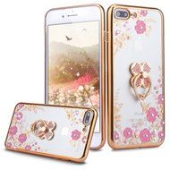 iPhone 7 Plus Case, PHEZEN Clear Soft TPU Protective Case Back Cover with Beautiful Cherry Blossom Flower Series... N69