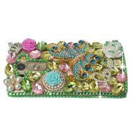 Spritech(TM) Clear Hard Bling Phone Case for LG G Stylo 2 LS775/LG Stylus 2 K520,Handmade Gold Crystal Flower... N30