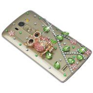 Spritech(TM) Clear Hard Bling Phone Case for LG G Stylo 2 LS775/LG Stylus 2 K520,Handmade Gold Crystal Flower... N33