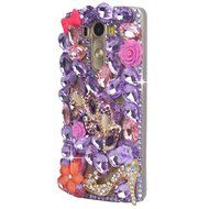 Spritech(TM) Clear Hard Bling Phone Case for LG G Stylo 2 LS775/LG Stylus 2 K520,Handmade Gold Crystal Flower... N34