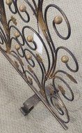 Art Nouveau Dark Gold Firescreen | Deco Swirl Scroll Fireplace Screen N6