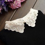 Spritech(TM) Fashion Women Thicken Basic Warm Crystal Pearl Doll Collar Long Puff Sleeve Slim Fit Velvet Sweater... N14