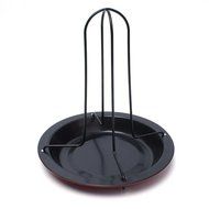 EVINIS Steel Upright Chicken Roaster Rack With Bowl Tin Non-stick Cooking Tools Baking Pan Barbecue Grilling BBQ... N2