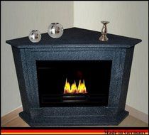 Gel + Ethanol Fire-Places Ethanol Corner Fireplace Model Moskau White N8