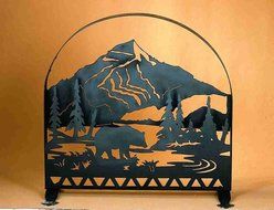 Meyda Lighting 28756 30"W X 30"H Bear Creek Arched Fireplace Screen