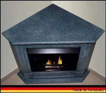Gel + Ethanol Fire-Places Ethanol Corner Fireplace Model Moskau White N9