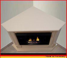 Gel + Ethanol Fire-Places Ethanol Corner Fireplace Model Moskau White N10