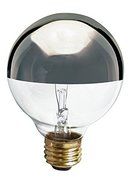 (6 Pack) Satco S3862 120-Volt 60-Watt G25 Medium Base Light Bulb, Silver Crown by Satco