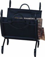 Woodeze 5UW-1118 Hammered Crock Log Holder with Canvas Ca