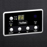 VonHaus 4 Element Portable Infrared Fan Heater with Remote Control Digital Display - Black N3