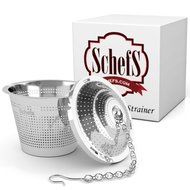 Schefs Premium Tea Infuser - Stainless Steel - Single Cup - Perfect Strainer for Loose Leaf Tea N2
