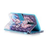 LG K7 Case,LG Tribute 5 Case,Yaheeda [3D Colored Drawing] [Flip Fit] Premium PU Leather Card-Slots Cash-Slots... N21