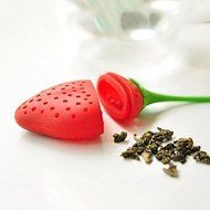 Red Strawberry Shape Tea Leaf Infuser N2