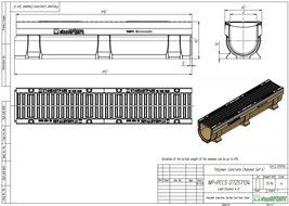 Standartpark Polymer Concrete Channel 6 Inch internal width and depth 39.4" Length Cast Iron Grate N7