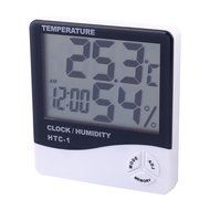 uxcell Indoor Outdoor LCD Digital Thermometer Humidity Hygrometer Clock