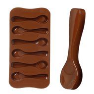 Delight eShop Silicone Baking Mould Spoon Design Chocolate Cake Biscuit Candy Jelly Soap Mold