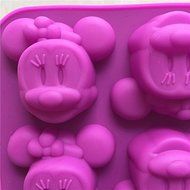 Longzang 4 Cavity Cartoon Silicone Mold for Cake Chocolate Soap Ice Tray Muffin, Panna Cotta, Pudding, Jello Shot