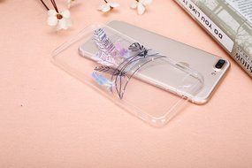 iPhone 7 Plus Case, PHEZEN Clear Soft TPU Protective Case Back Cover with Beautiful Cherry Blossom Flower Series... N77