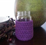 Crochet Drink Holder Purple