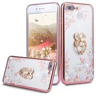 iPhone 7 Plus Case, PHEZEN Clear Soft TPU Protective Case Back Cover with Beautiful Cherry Blossom Flower Series... N85