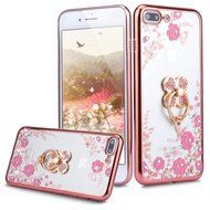 iPhone 7 Plus Case, PHEZEN Clear Soft TPU Protective Case Back Cover with Beautiful Cherry Blossom Flower Series... N88