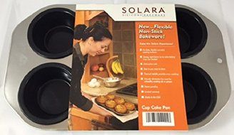 Solara Cup Cake Pan - Durable Non-stick Silicone Bakeware, Dishwasher and Microwave Safe