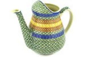 Polish Pottery Pitcher 71 oz Mediterranean Sea