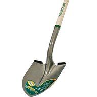 MINTCRAFT 33269 Long Wood Handle Round Point Shovel with Grip