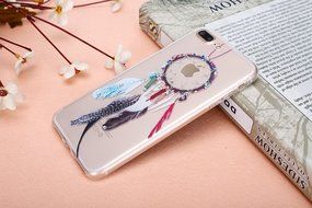 iPhone 7 Plus Case, PHEZEN Clear Soft TPU Protective Case Back Cover with Beautiful Cherry Blossom Flower Series... N97