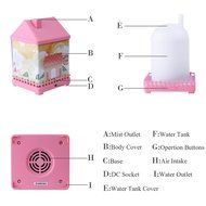 Ultrasonic Essential Oil Diffuser,Powstro 100ml Cute House Style Cool Mist Humidifier with RGB LED Night Light... N2