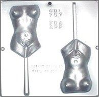 Female Body Lollipop Chocolate Candy Mold 757