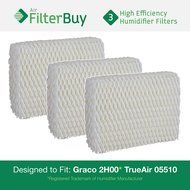 3 - Graco 1.5 Gallon Humidifier Filters. Designed by FilterBuy to fit Graco 2H00 and TrueAir 05510. Replaces Part...