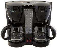 CucinaPro Double Coffee Brew Station - Brew two 12-cup Pots, each with Individual Heating Elements