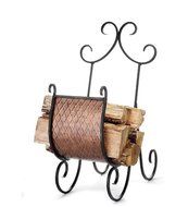Wrought Iron Log Rack With Scroll Details
