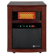 Homegear 1500 SqFt Infrared Electric Portable Space Heater Walnut +Remote Control N4