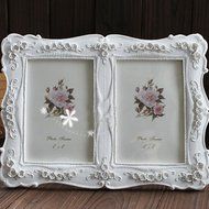 Spritech(TM) Everyday Life Wedding Photo Resin Picture Frame With Elegant Flower N11
