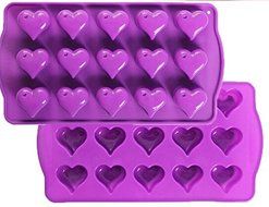 HSE High quality Silicone Bakeware for Cake ,diy bakeware tools -heart shape-purple 21*10.5*1.8cm