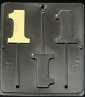 Number 1 Lollipop Chocolate Candy Mold Birthday #1 3429