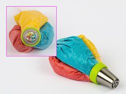 112 Piece Russian Piping Tips Complete Set | 60 Stainless Steel Frosting Tips | 50 Large Disposable Piping Bags... N2