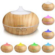Cool Mist Diffuser, Raykey 300ml Aroma Essential Oil Ultrasonic Humidifier with 7 LED Colors Changing &amp; 4 Timer... N3