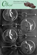 Cybrtrayd N035 Dolphin Lolly Chocolate Candy Mold with Exclusive Cybrtrayd Copyrighted Chocolate Molding Instructions