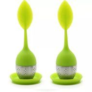 Smartlife15 2PCS Silicone Stainless Steel Tea Infuser Loose Leaf Strainer Steeper Herbal Brewer Handle with Steel...